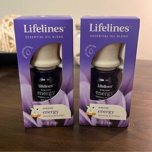 In Bloom Energy Essential Oil Blend - Jasmine & Amber - 2 pack